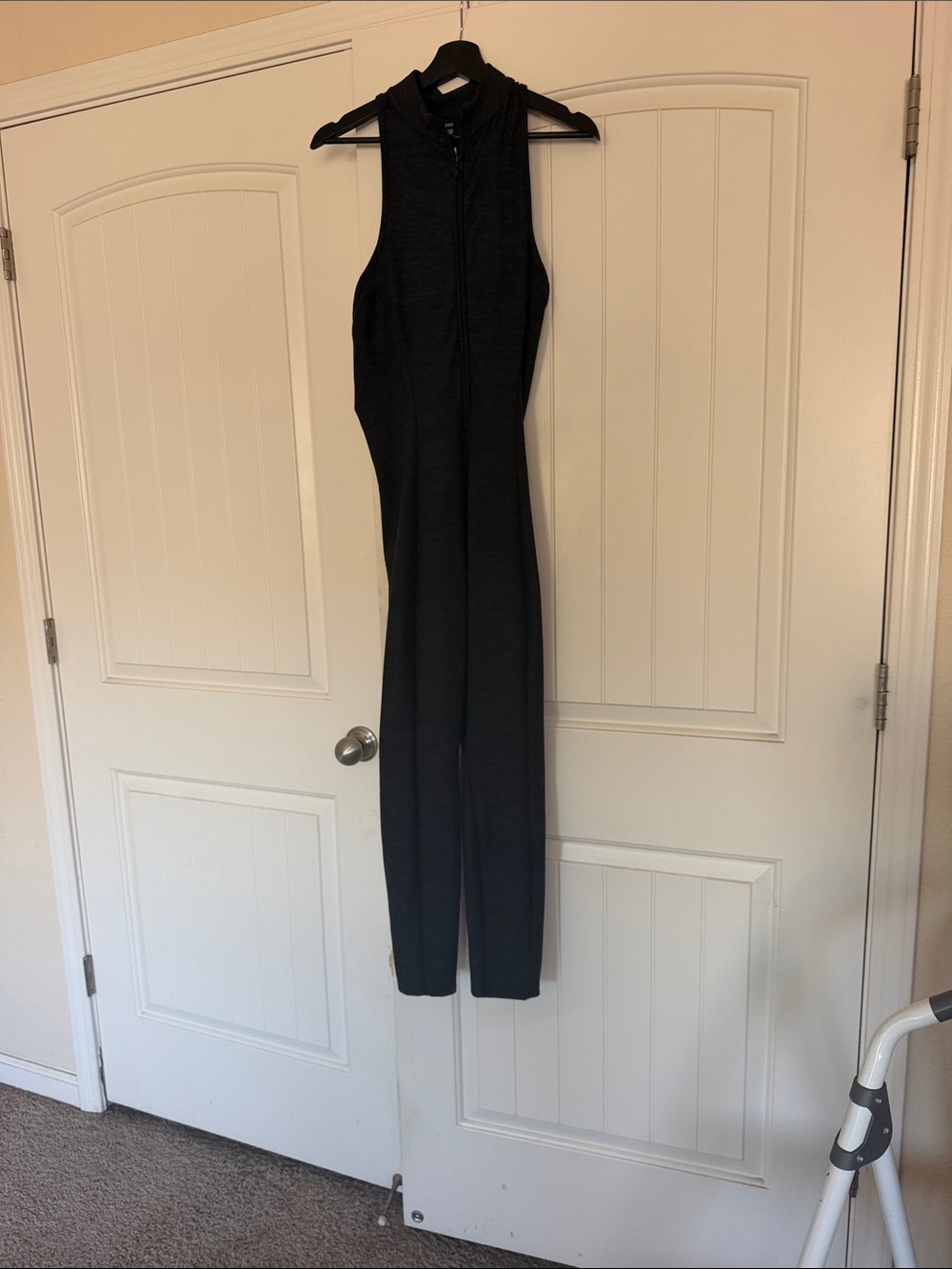 Victoria's Secret Black Sleeveless Zip-Front Jumpsuit
